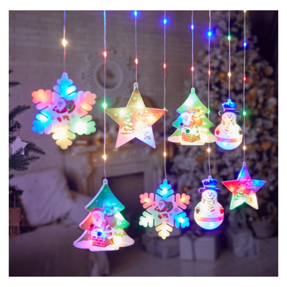GUIRNALDA LED CON FIGURAS NAVIDEÑAS.