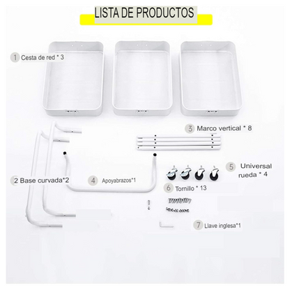 ESTANTE CON RUEDA MULTIUSOS.