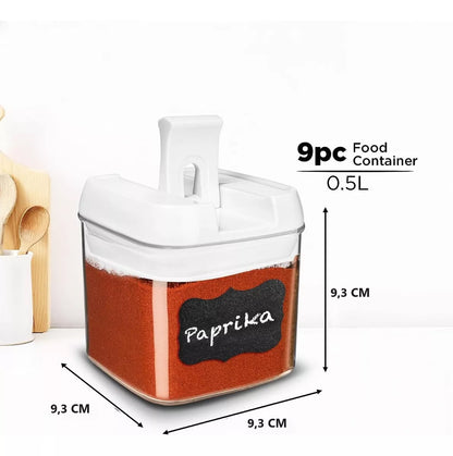 SET DE 9 CONTENEDORES HERMÉTICOS.