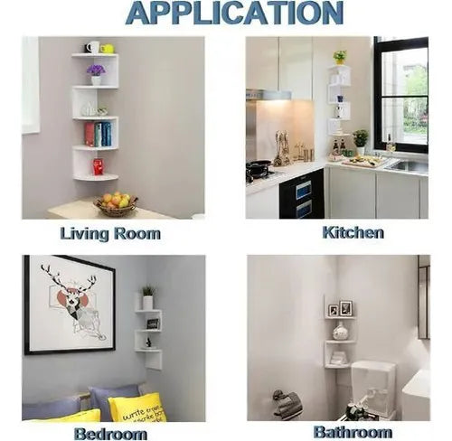 ESTANTE ESQUINERO FLOTANTE 5 NIVELES