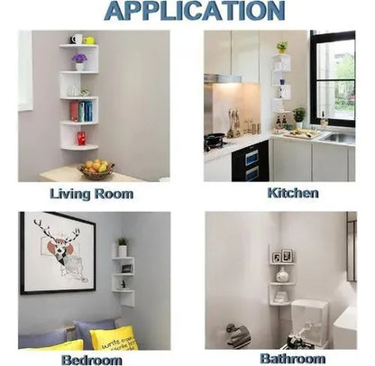 ESTANTE ESQUINERO FLOTANTE 5 NIVELES